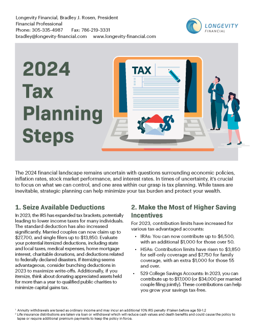 2024 Tax Planning Steps